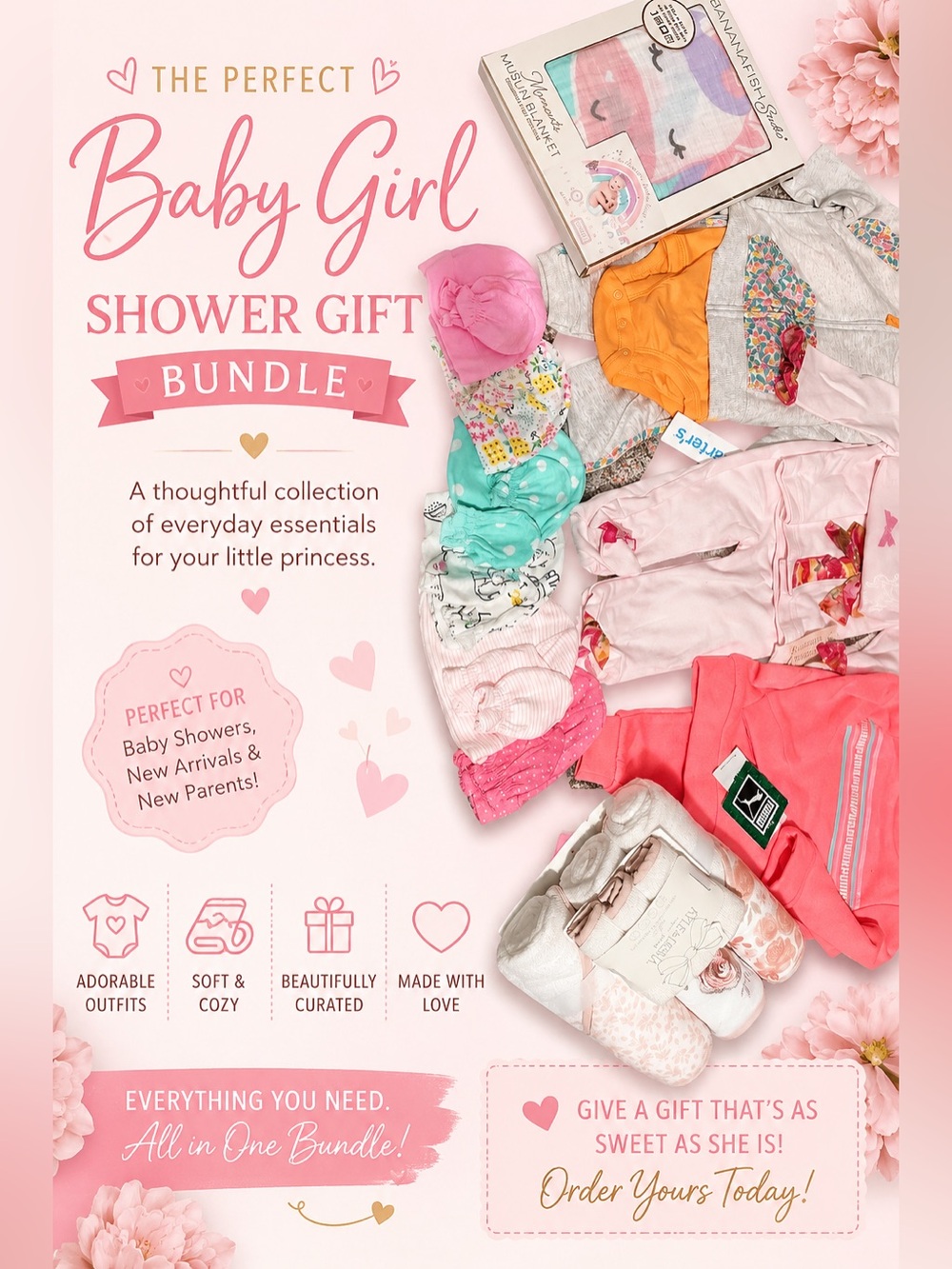 Baby Girl Shower Gift Bundle